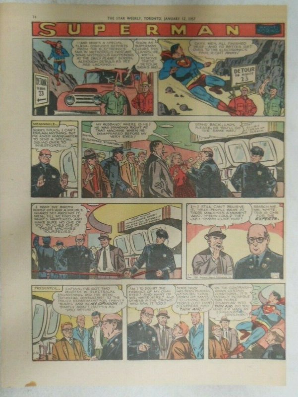 Superman sunday page by wayne boring from size x inches ic books