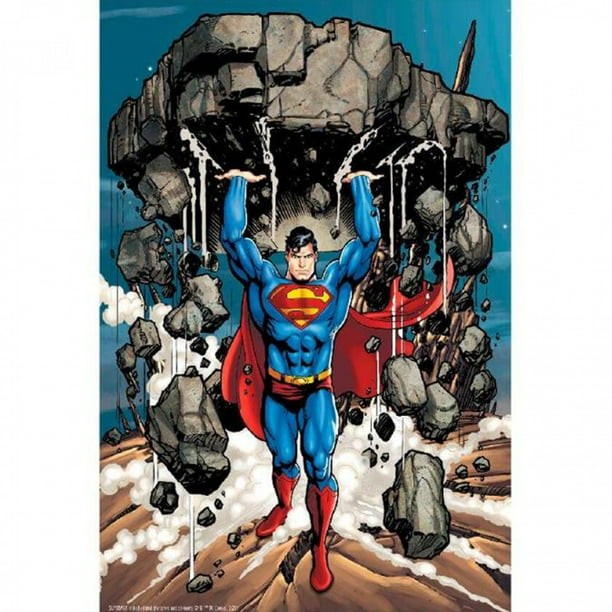 Dc comics superman lifting a building d image pc puzzle