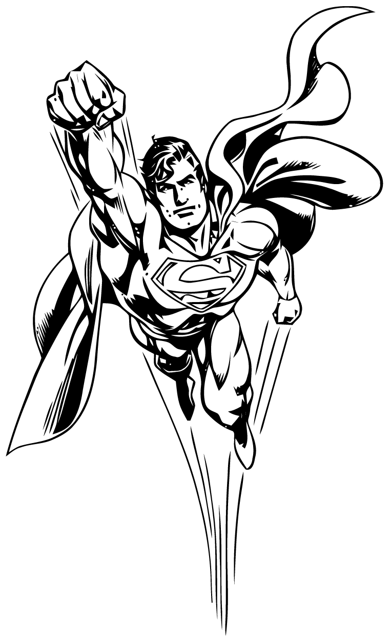 Free superman coloring pages