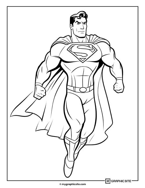 Free printable superman coloring pages fun for kids