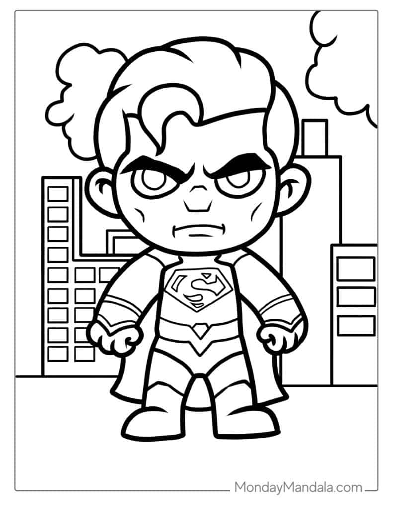 Superman coloring pages free pdf printables