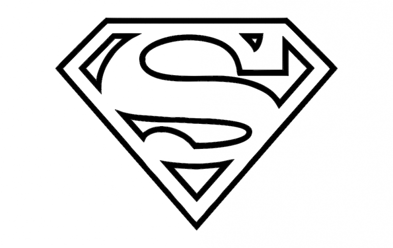 Super man logo dxf file free download