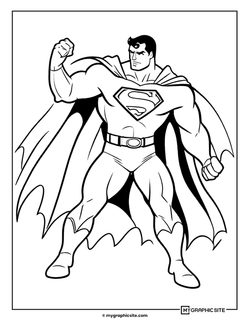 Free printable superman coloring pages fun for kids