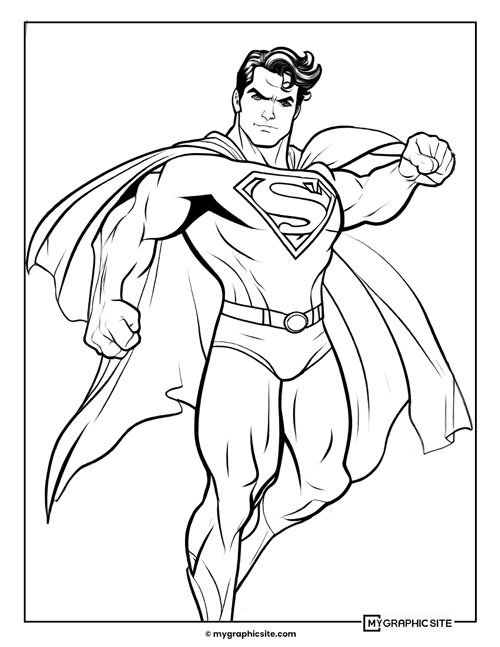 Free printable superman coloring pages fun for kids
