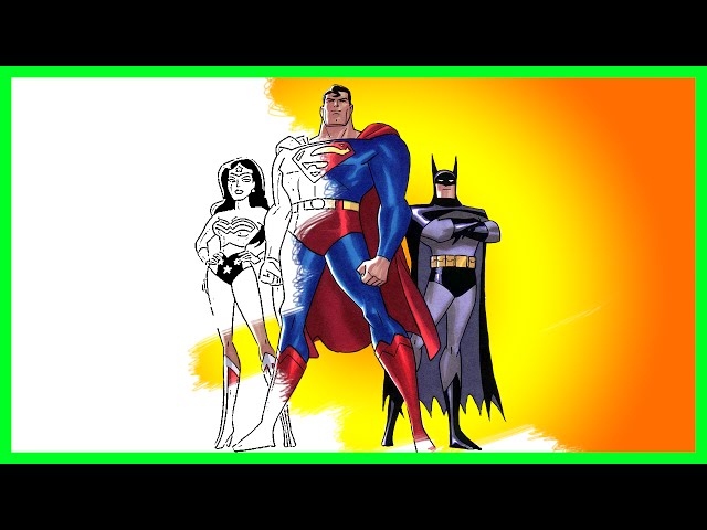 Batman vs superman vs spiderman justice league coloring pages