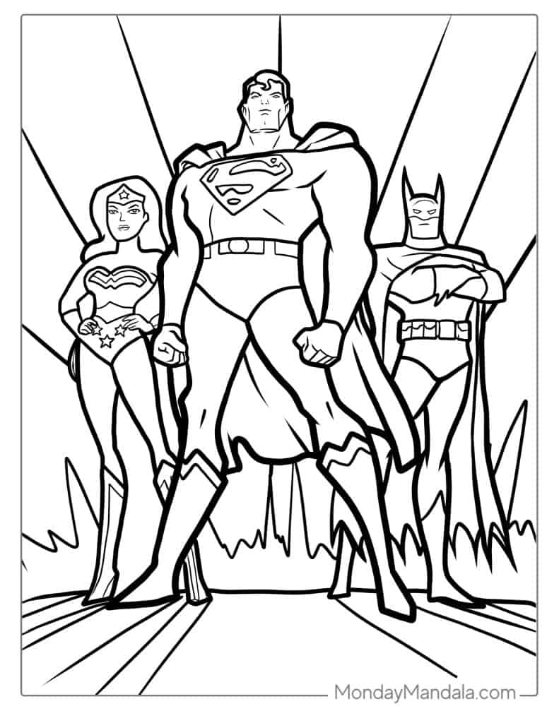 Superman coloring pages free pdf printables