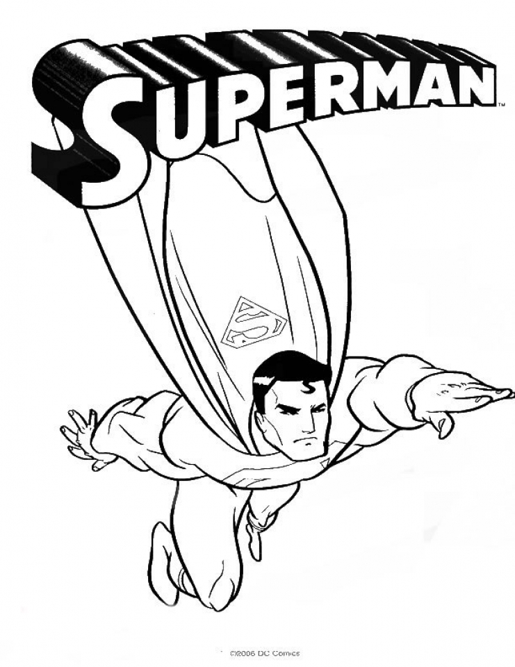 Get this printable superman coloring pages