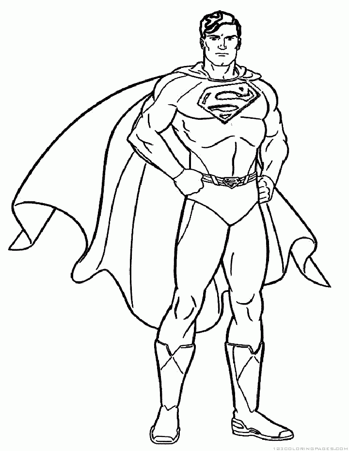 Superhero coloring pages