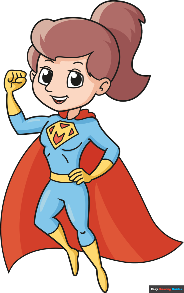 How to draw a super mom