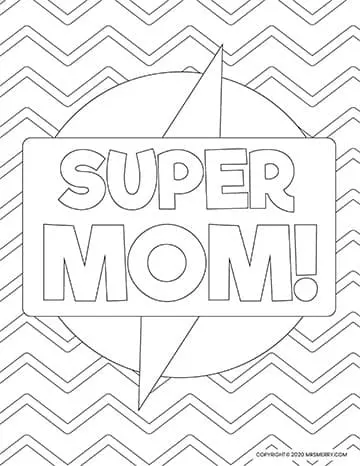 Mothers day coloring pages printable mrs merry