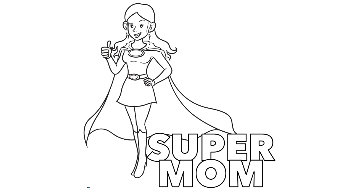 Coloring page mom printable free to download for kids
