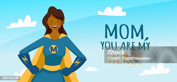 Super mom drawing stock illustrations royalty
