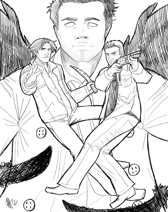 Free supernatural coloring pages for season slashy fan art coloring books