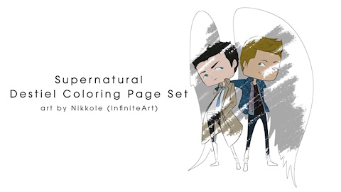 Supernatural coloring set pages