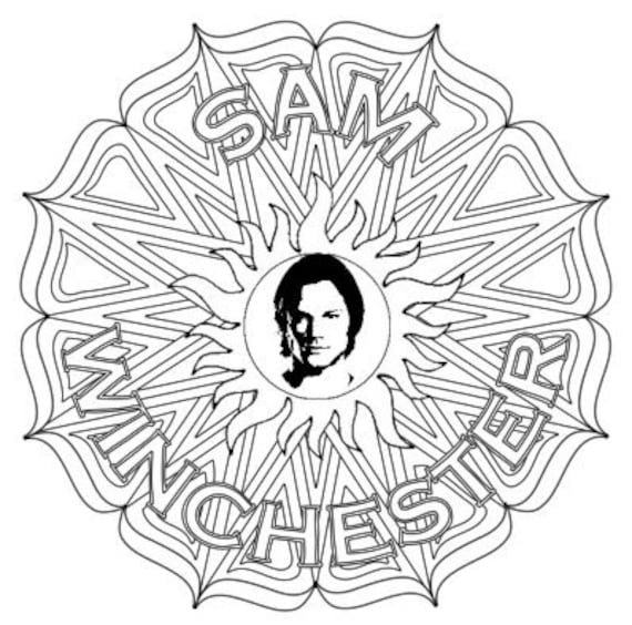 Sam winchester supernatural mandala grown