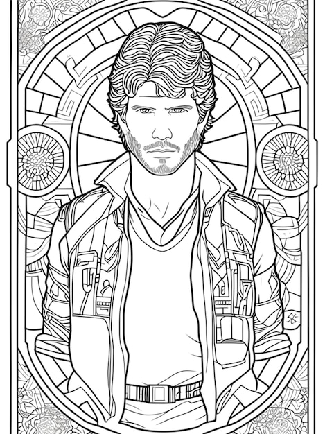 Premium ai image coloring page for adults printable page