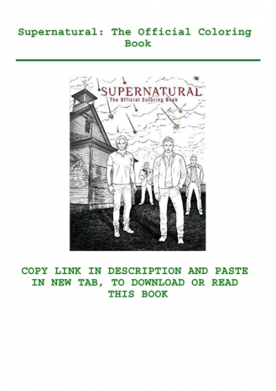 Pdf supernatural the official coloring book pdf