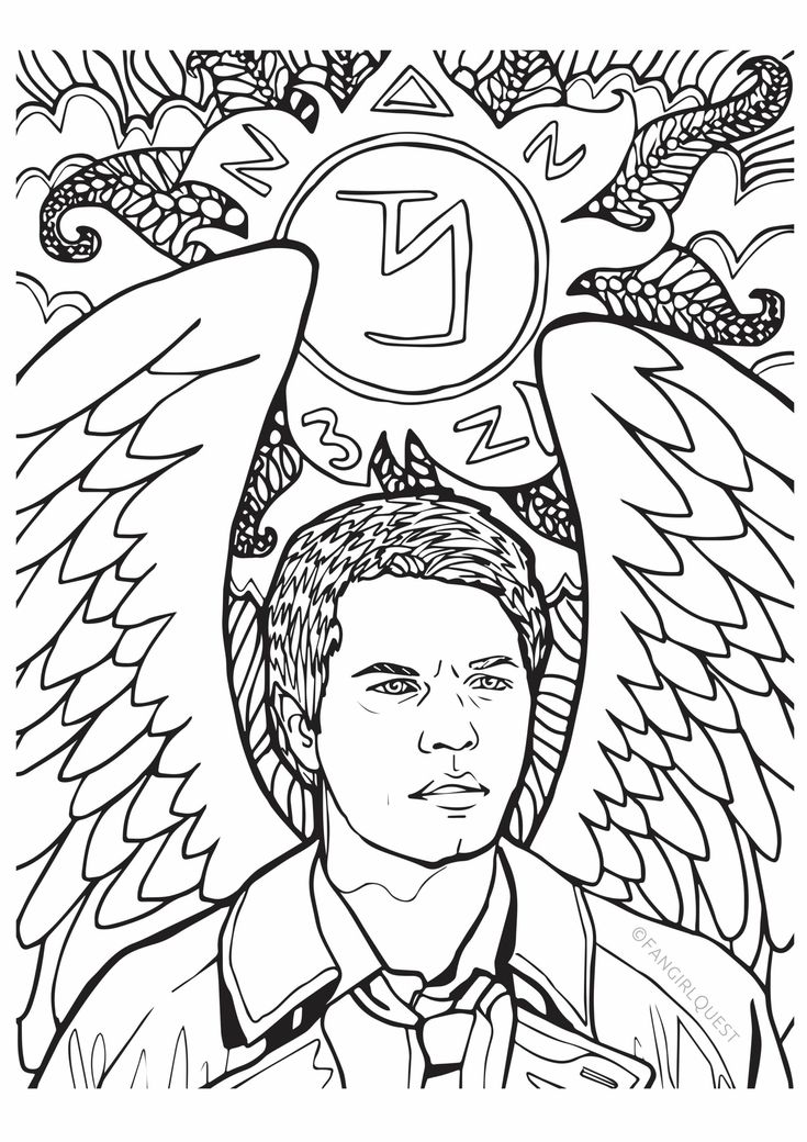 Printable supernatural coloring pages pdf