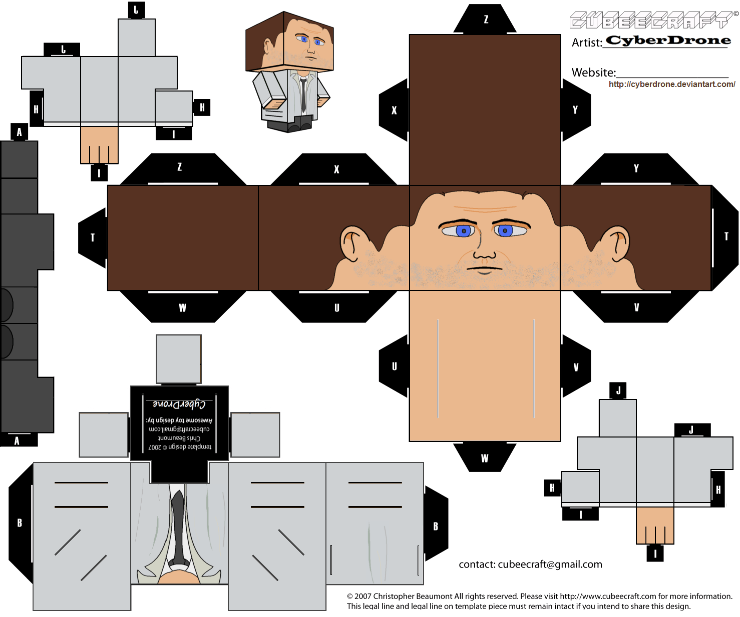 Castiel from supernatural paper toy free printable papercraft templates