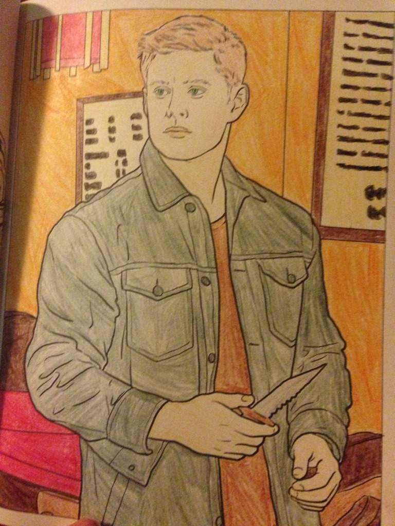 Dean from the spn coloring book supernatural amino