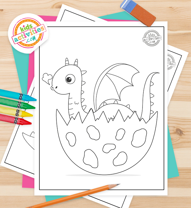 Cute printable baby dragon coloring pages kids activities blog