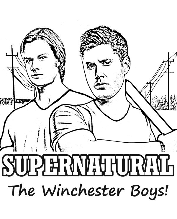 Coloring pages supernatural free coloring pages
