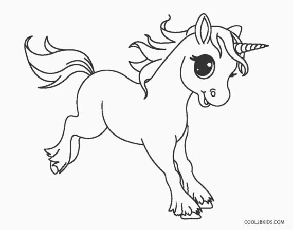 Unicorn coloring pages for children and adult
