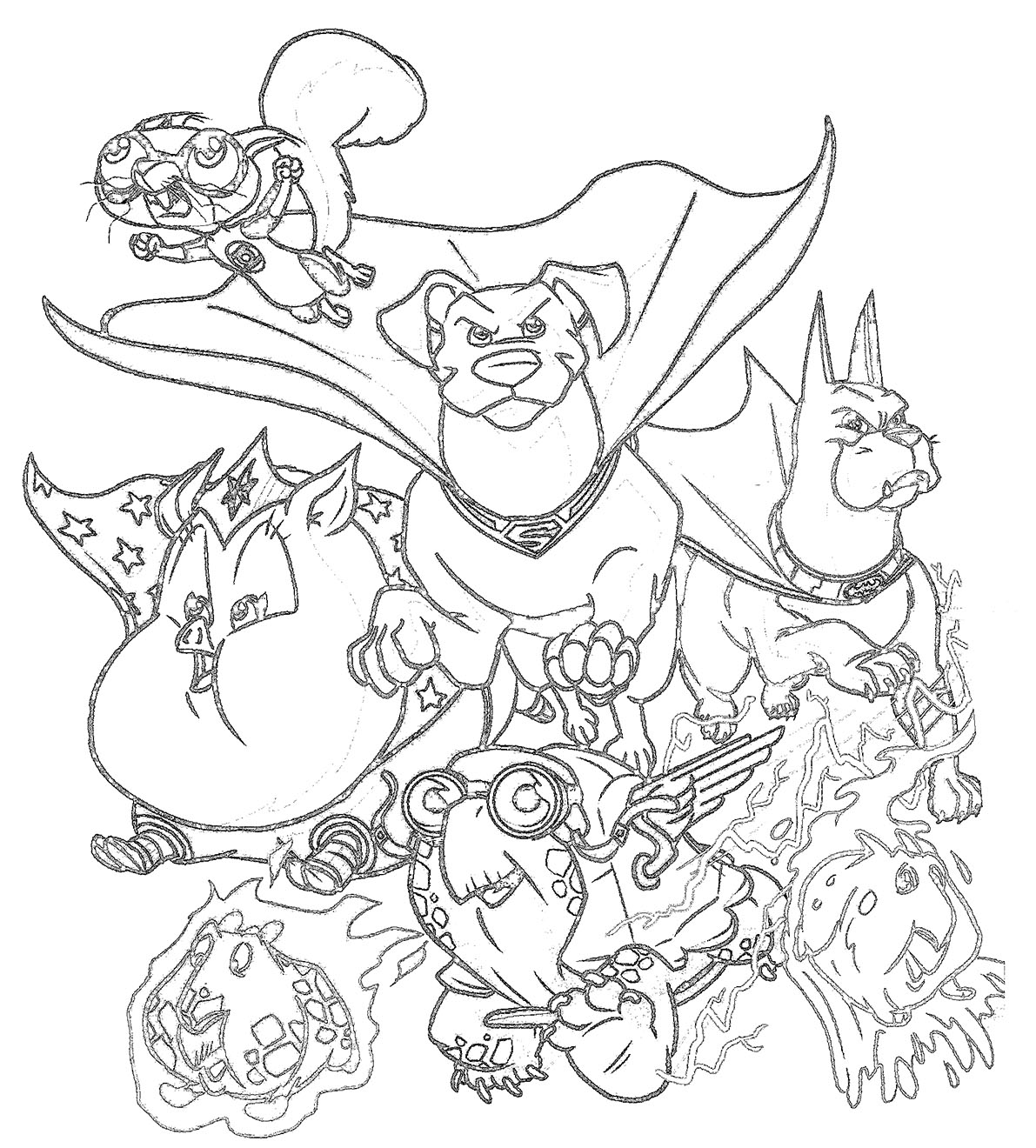 Coloring pages dc league of super pets â art education