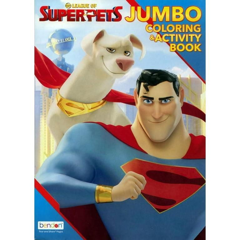 Bendon dc league of superpets jumbo coloring activity book