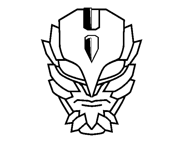 Super villain mask coloring page
