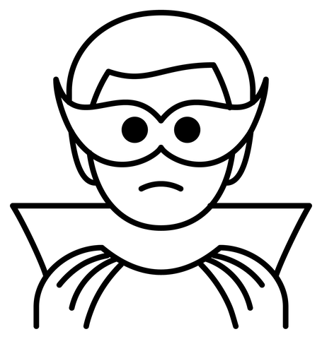 Man supervillain emoji coloring page free printable coloring pages