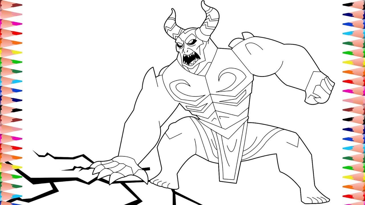 Super villain kaal from little singham coloring pages digital art coloring with crayons