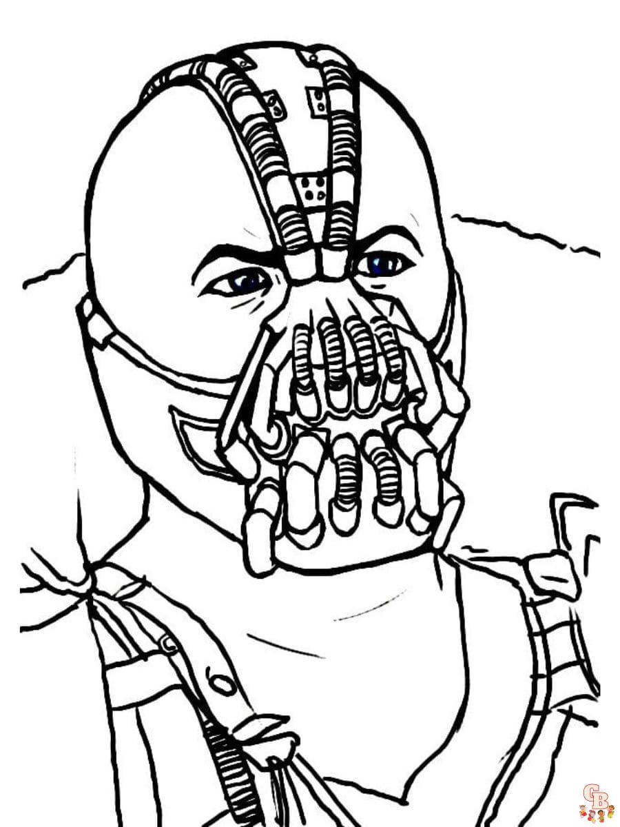 Printable bane coloring pages free for kids and adults