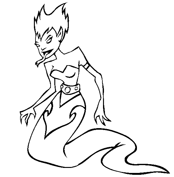 Queen snake coloring page