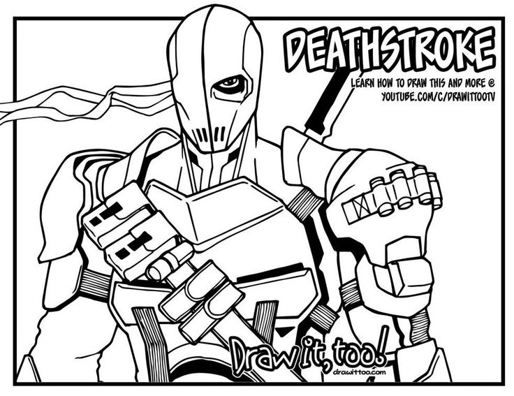 Deathstroke coloring pages