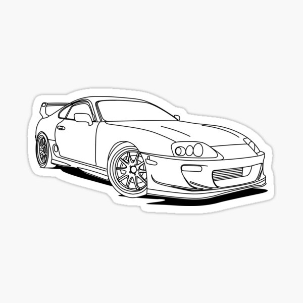 Toyota supra sticker for sale by megalawlz