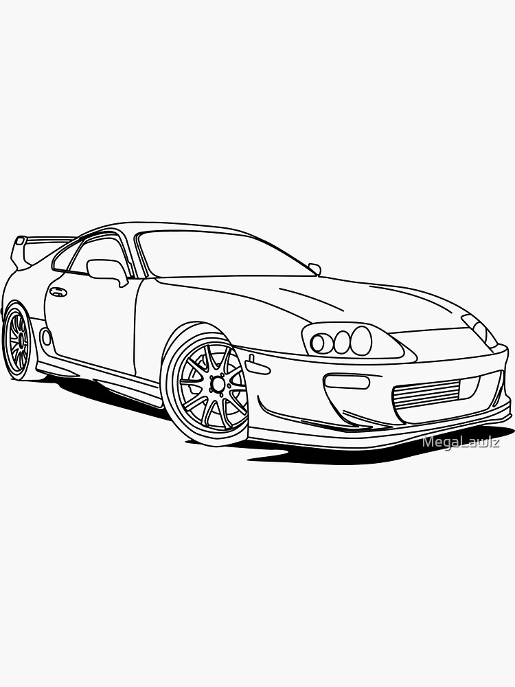 Toyota supra sticker for sale by megalawlz