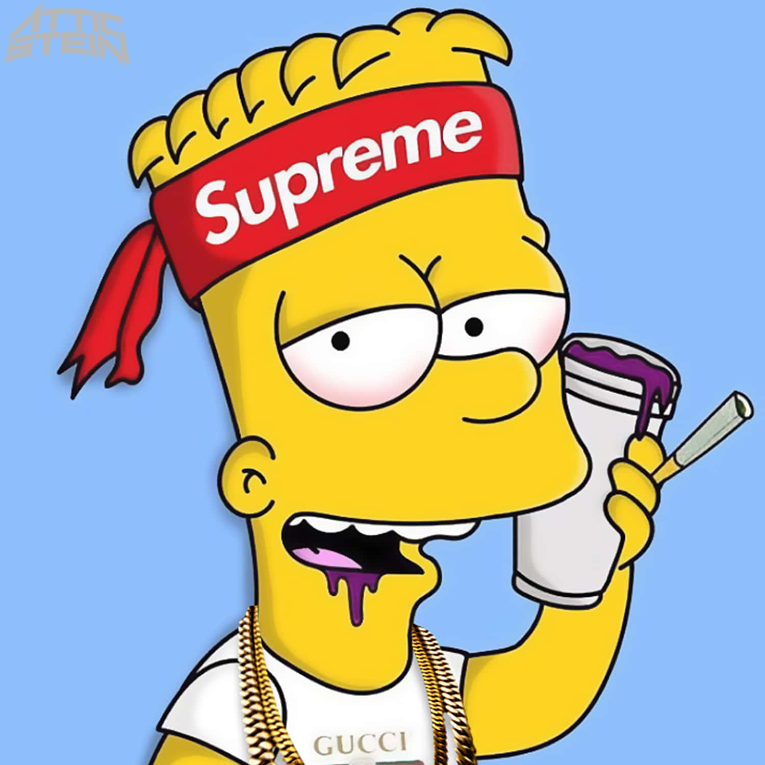 Download the legendary supreme bart simpson wallpaper