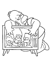 Printable bart simpson coloring sheet