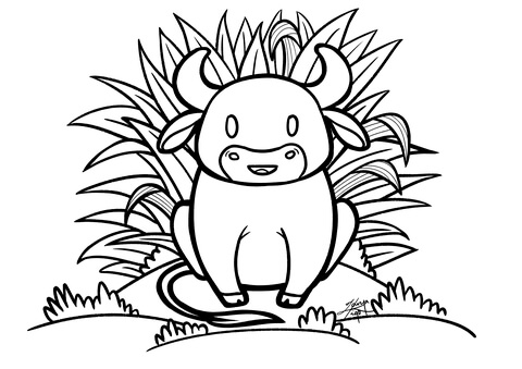 Ox reign supreme coloring page free printable coloring pages