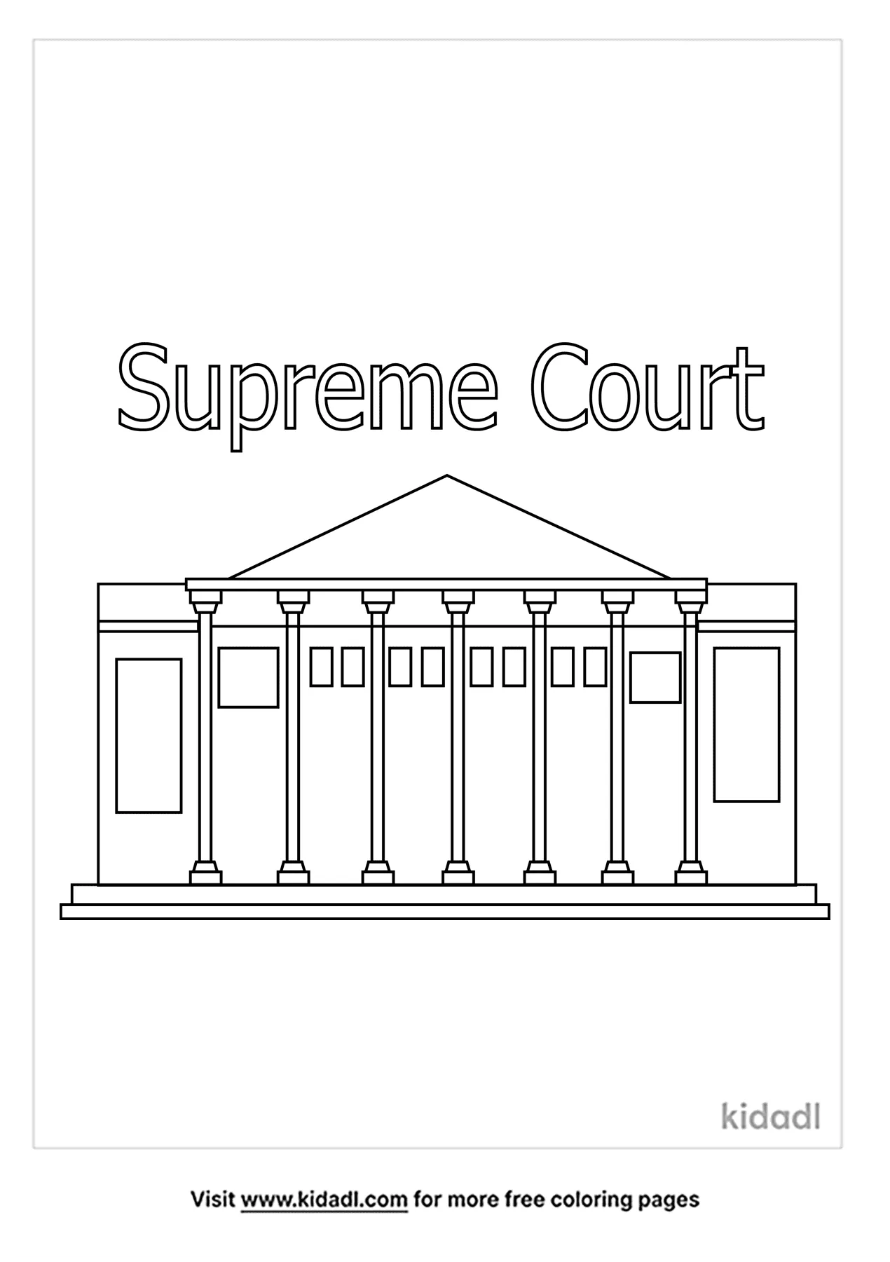 Free supreme court coloring page coloring page printables