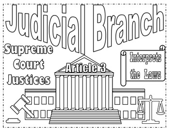 Branches of government civics coloring pages by civics studies tpt