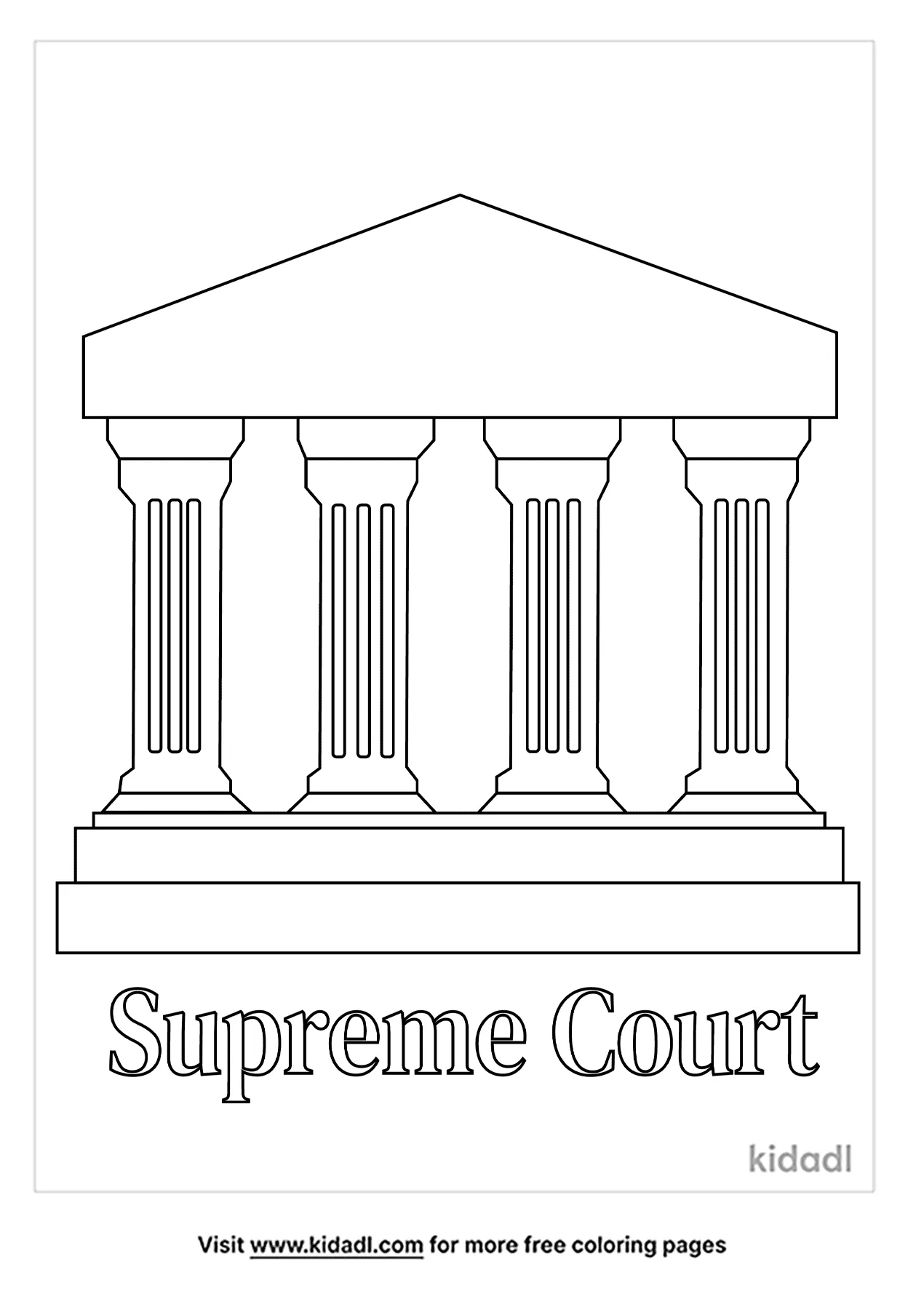 Free supreme court coloring page coloring page printables