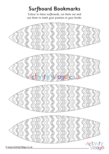 Surfboard louring bookmarks