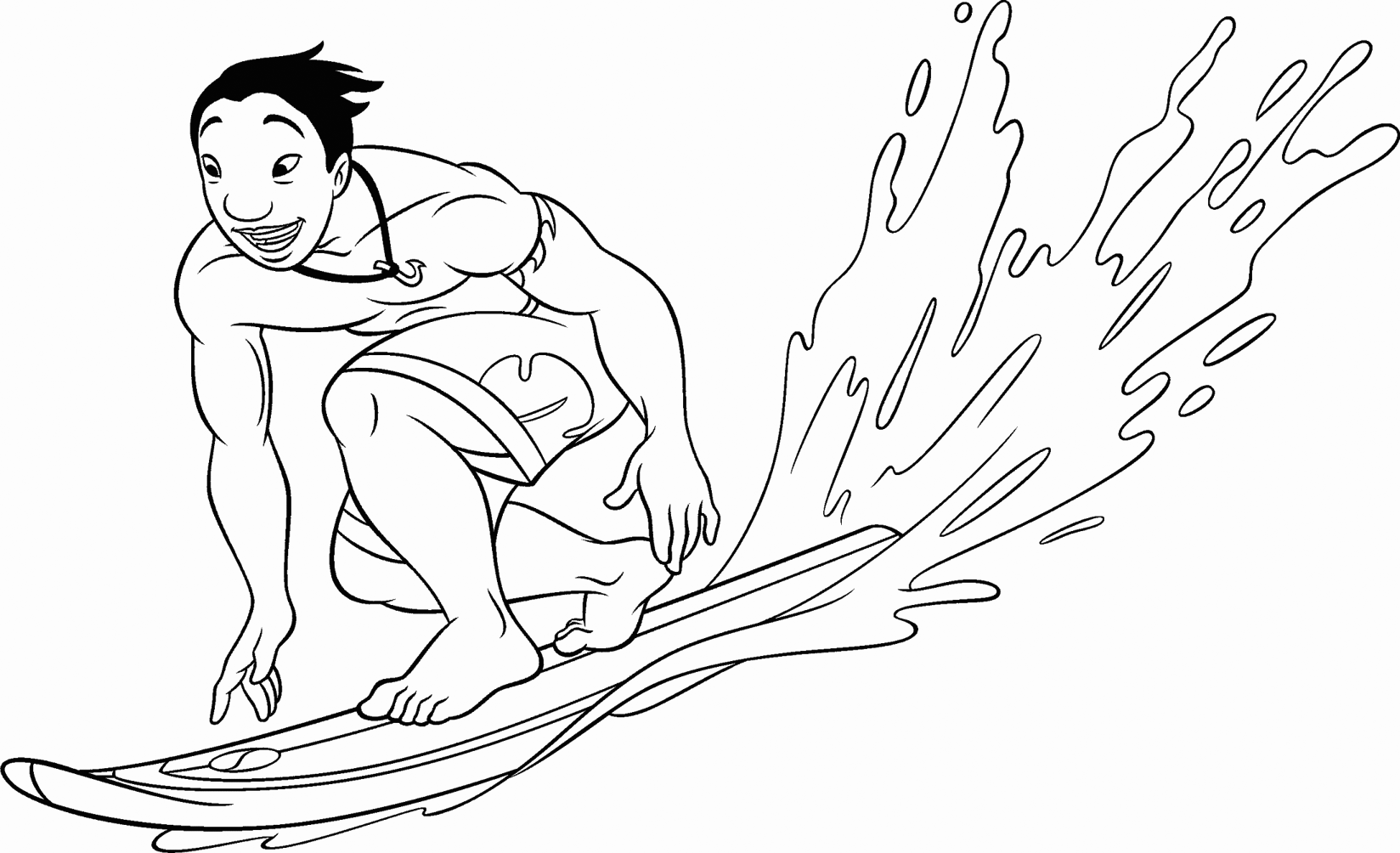 Surfing coloring pages