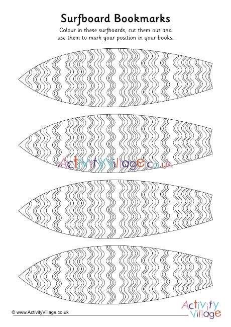 Surfboard louring bookmarks