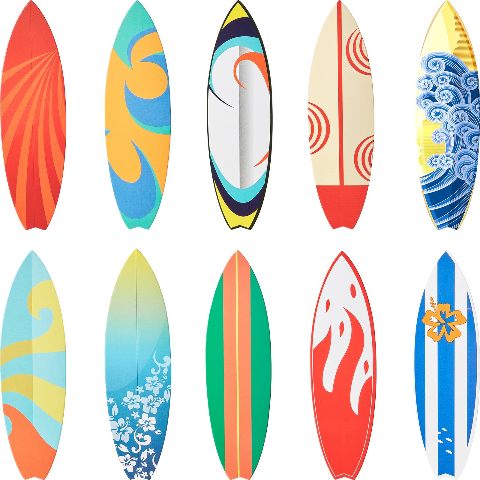 Pieces surfboards cut out accents tropical beach derations hawaii cutouts paper surfboard sign for summer bulletin board classroom school surf party stationery office supplies