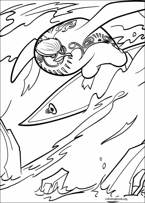 Surfs up coloring page