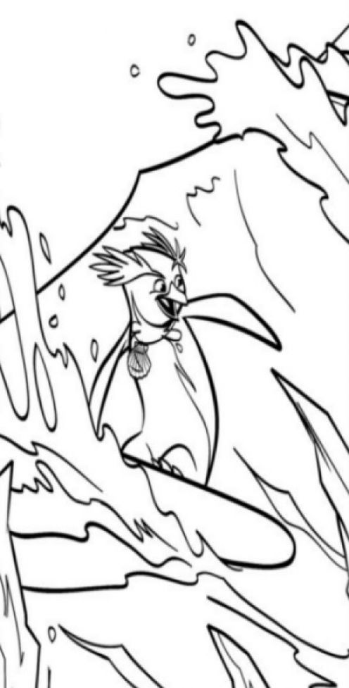 Surfs up coloring page