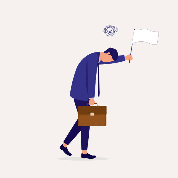 White flag of surrender stock illustrations royalty
